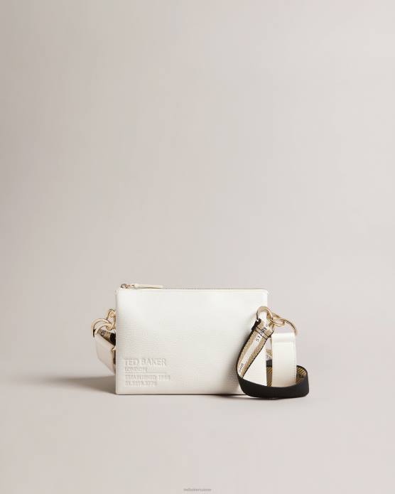 Ted Baker femmes 60VD663 Sacs sac bandoulière en toile à logo Delphia écru