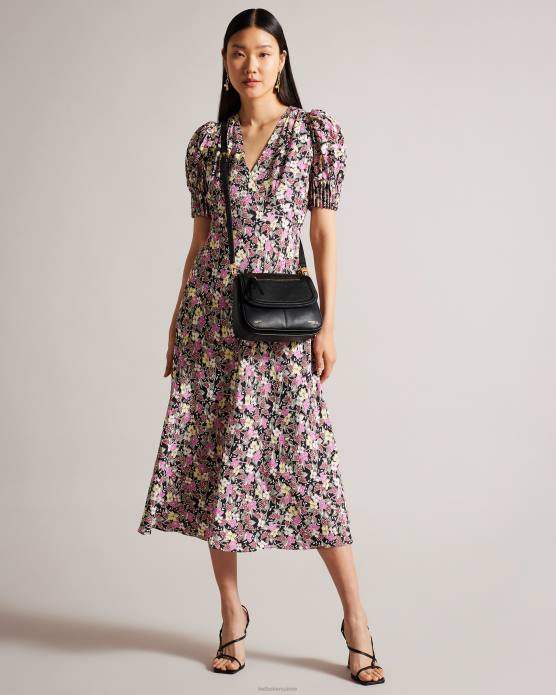 Ted Baker femmes 60VD673 Sacs sac porté épaule en cuir galet Nishat noir