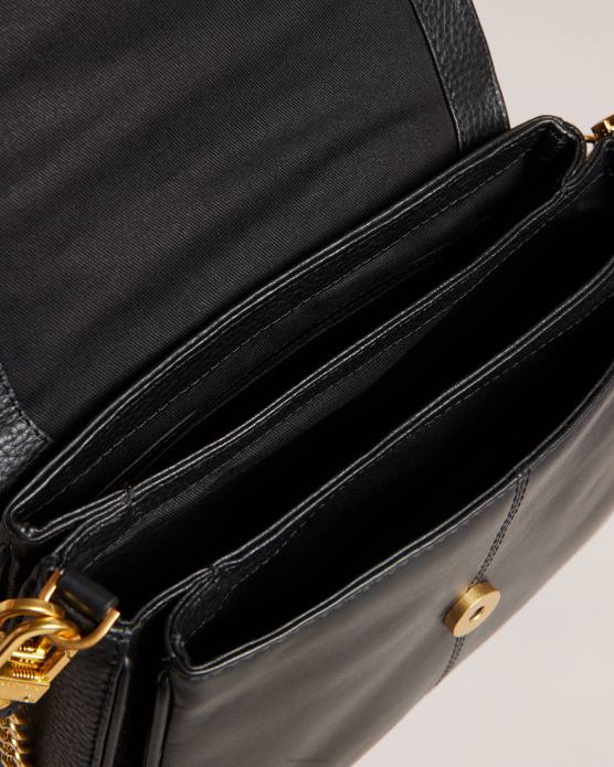 Ted Baker femmes 60VD673 Sacs sac porté épaule en cuir galet Nishat noir
