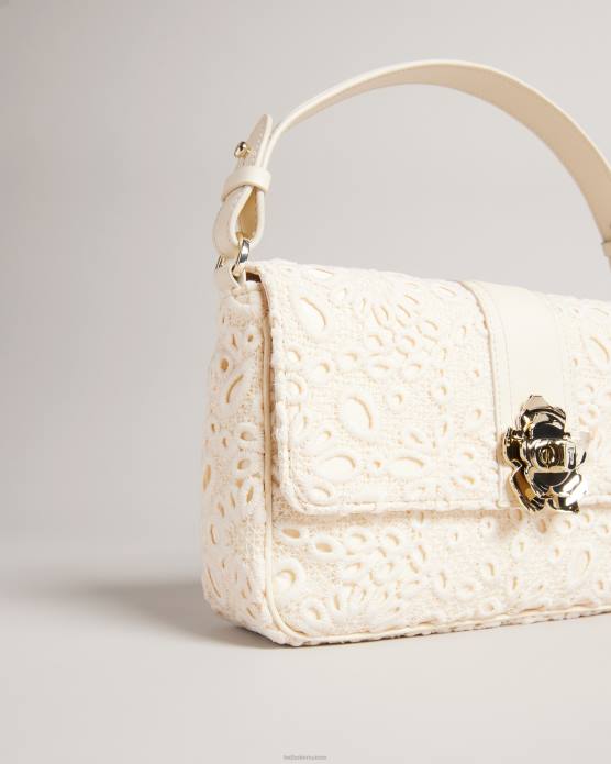 Ted Baker femmes 60VD696 Sacs sac porté épaule en dentelle florasa magnolia Ivoire