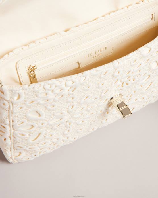 Ted Baker femmes 60VD696 Sacs sac porté épaule en dentelle florasa magnolia Ivoire