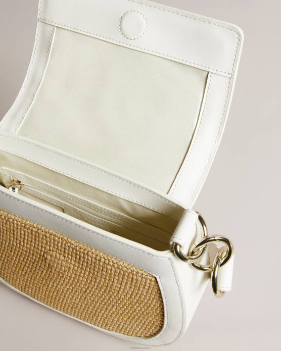Ted Baker femmes 60VD718 Sacs sac bandoulière staceli en raphia blanc