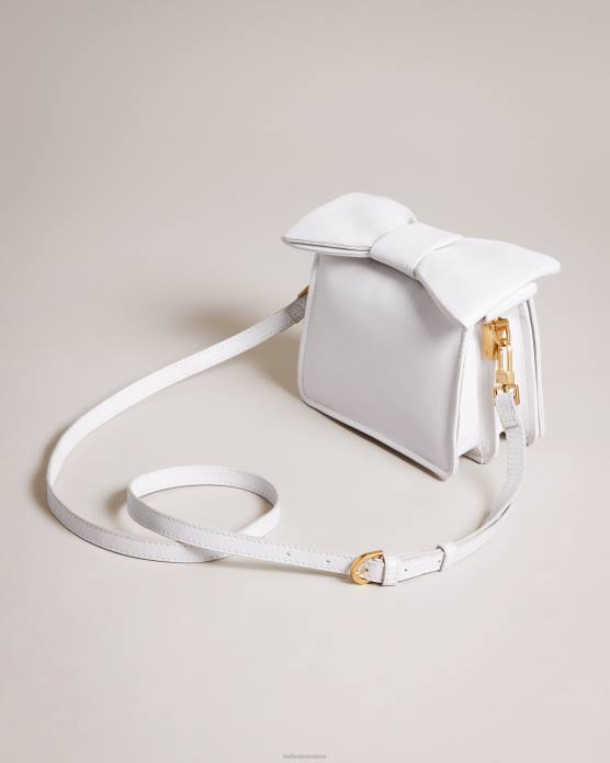 Ted Baker femmes 60VD731 Sacs Niasina - Mini sac bandoulière à détail nœud blanc