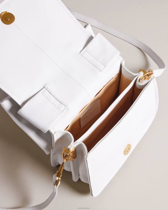Ted Baker femmes 60VD731 Sacs Niasina - Mini sac bandoulière à détail nœud blanc