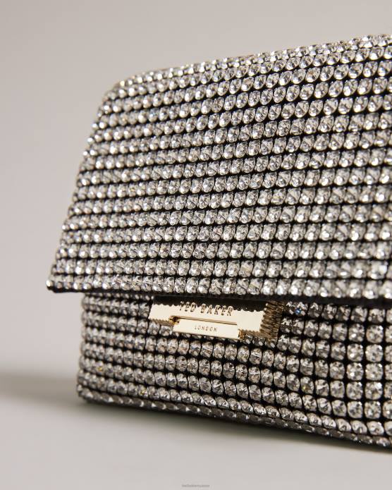 Ted Baker femmes 60VD739 Sacs petit sac bandoulière à cristaux scintillants argent