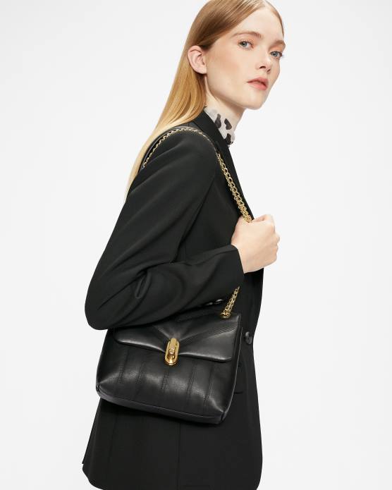 Ted Baker femmes 60VD750 Sacs mini sac bandoulière matelassé en cuir ayalina noir