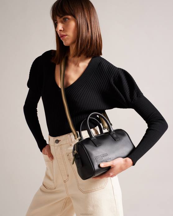 Ted Baker femmes 60VD784 Sacs sac porté épaule en toile à logo Daralia noir
