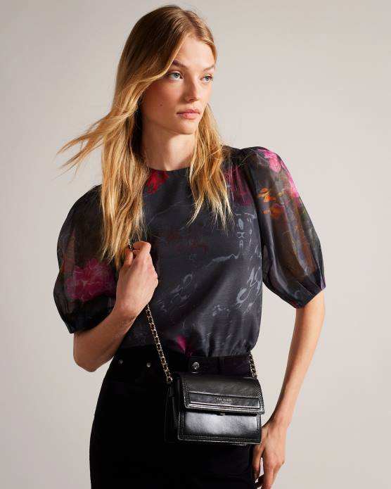 Ted Baker femmes 60VD803 Sacs sac bandoulière en cuir Libbe noir