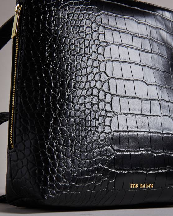 Ted Baker femmes 60VD746 Sacs sac à dos belax en PU effet croco noir