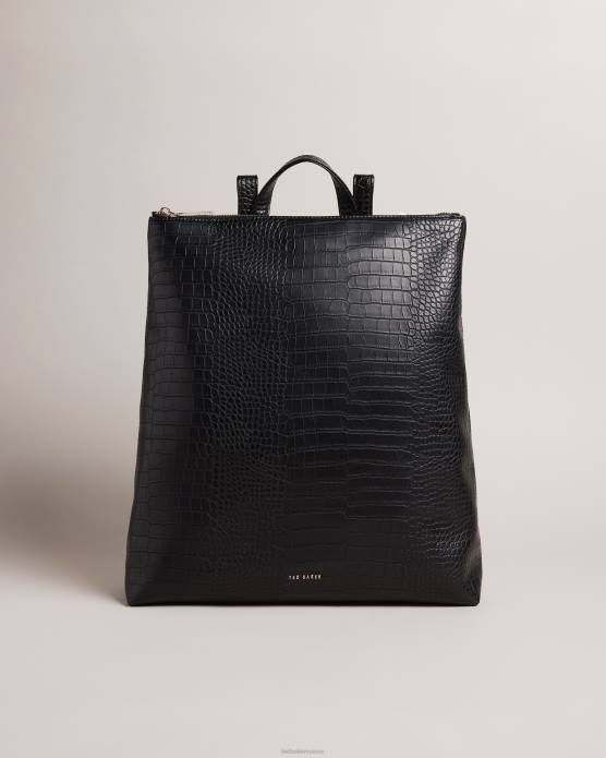 Ted Baker femmes 60VD787 Sacs grand sac à dos belux imitation croco noir