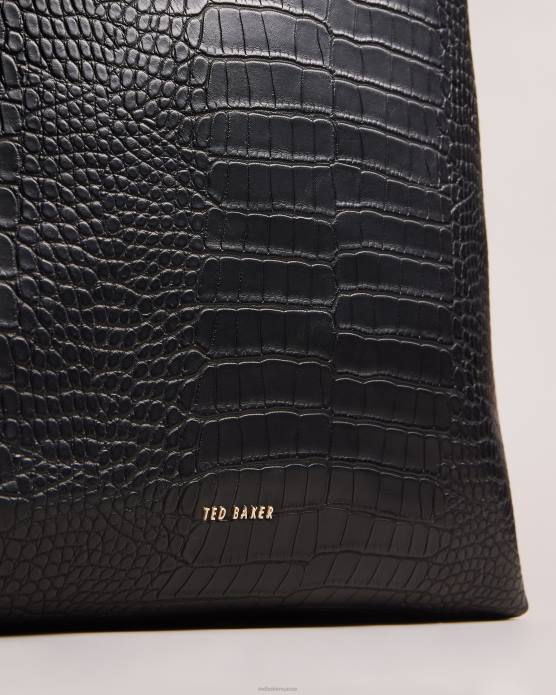 Ted Baker femmes 60VD787 Sacs grand sac à dos belux imitation croco noir