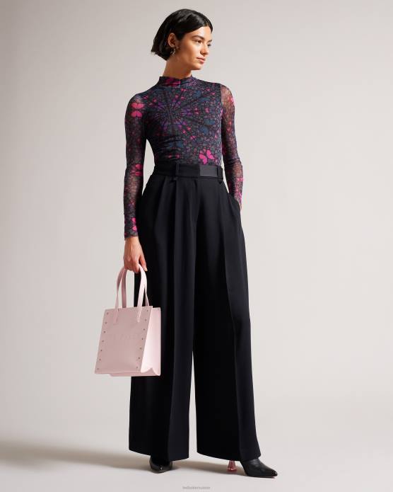 Ted Baker femmes 60VD689 Sacs Stocon - Petit sac emblématique clouté en forme de cœur rose pâle