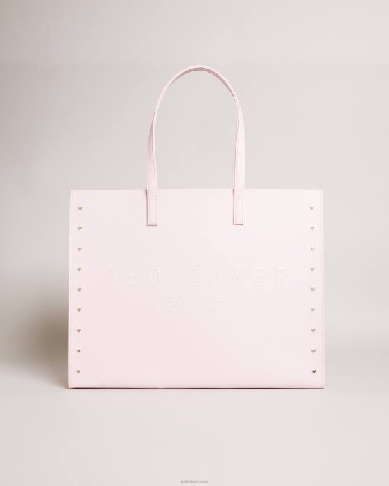 Ted Baker femmes 60VD691 Sacs sac à icône large clouté en forme de cœur Studcon rose pâle