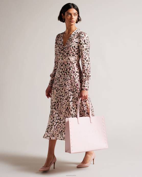 Ted Baker femmes 60VD691 Sacs sac à icône large clouté en forme de cœur Studcon rose pâle