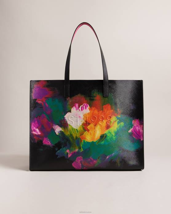 Ted Baker femmes 60VD762 Sacs sac à icône large à imprimé artistique Paricon noir