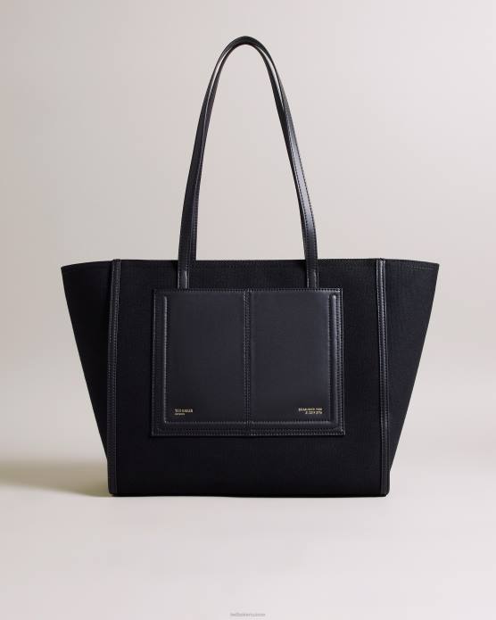 Ted Baker femmes 60VD761 Sacs grand sac cabas en toile aksani noir de jais