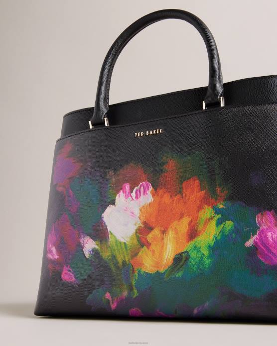 Ted Baker femmes 60VD682 Sacs grand sac à main imprimé artistique sanyar noir