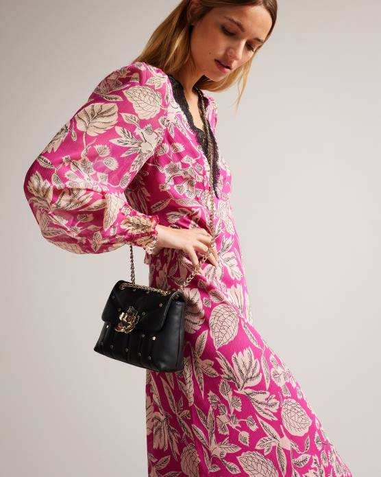 Ted Baker femmes 60VD712 Sacs sac matelassé en cuir à clous ayalisa noir