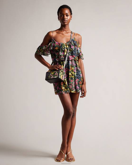 Ted Baker femmes 60VD788 Sacs sac à effet de serre floral grnhous noir