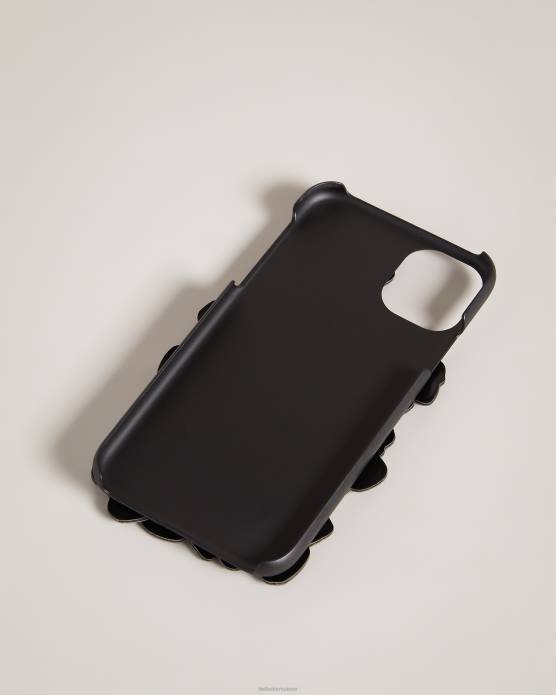 Ted Baker femmes 60VD1204 accessoires coque à clip pour iphone 11 applique magnolia florrii noir