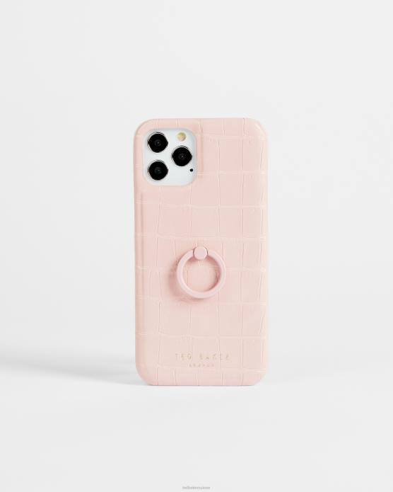 Ted Baker femmes 60VD2119 accessoires coque iphone 12 / 12 pro cattie imitation croco rose pâle
