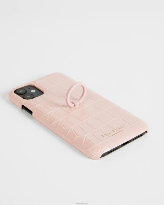 Ted Baker femmes 60VD2121 accessoires coque iphone 11 claryy imitation croco rose pâle