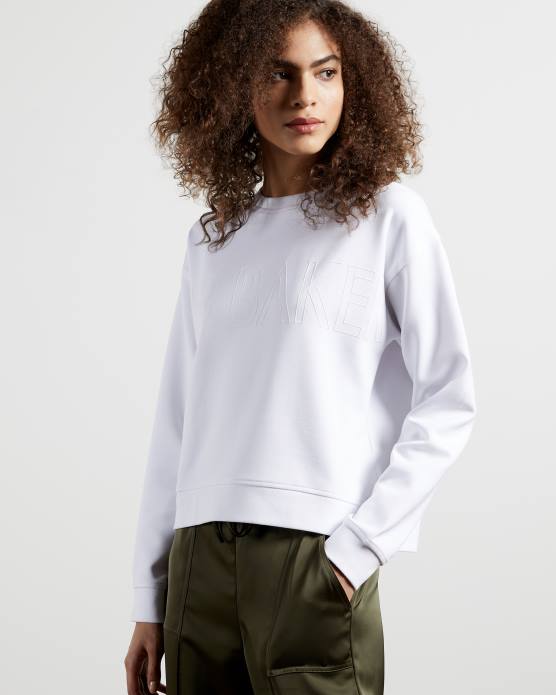 Ted Baker femmes 60VD511 vêtements sweat à logo Lorito blanc