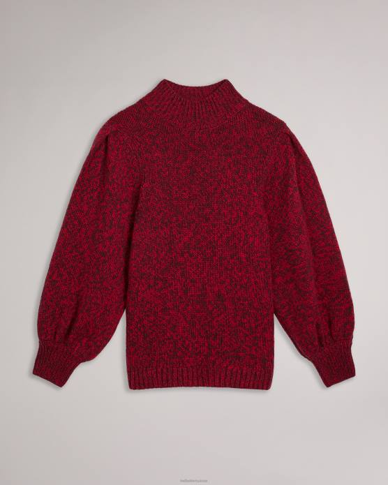 Ted Baker femmes 60VD594 vêtements elvinaa - pull épais à manches tendance rouge vif