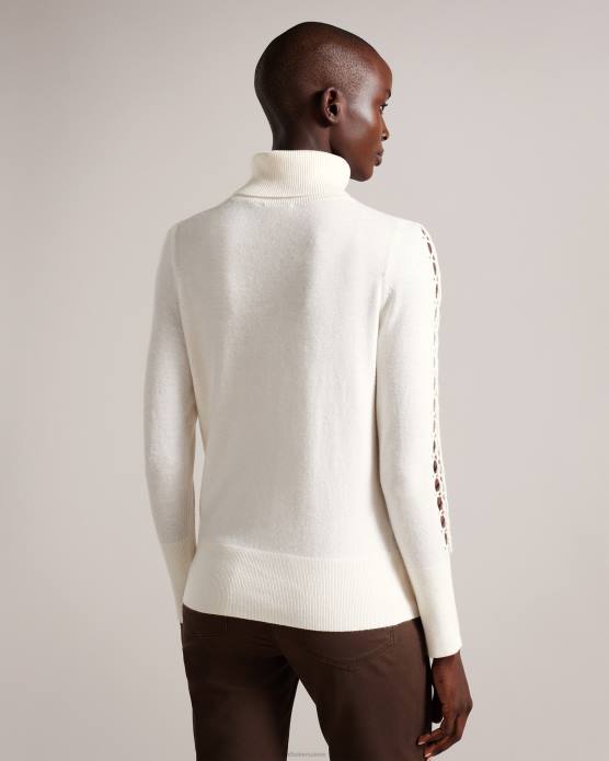 Ted Baker femmes 60VD124 vêtements pull col roulé maevia avec empiècement surpiqûre naturel