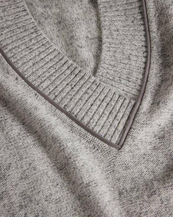 Ted Baker femmes 60VD354 vêtements noryah pull à manches longues et col en V marnes grises