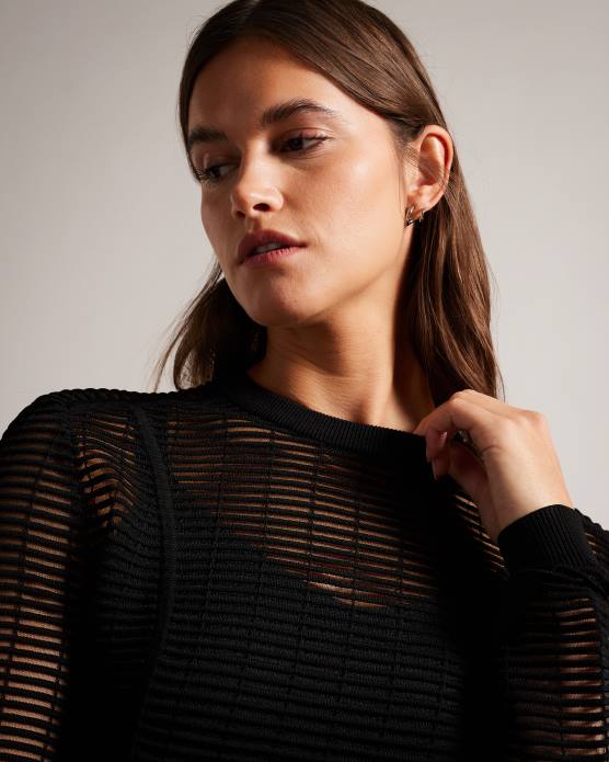 Ted Baker femmes 60VD437 vêtements roshila - pull slim texturé noir