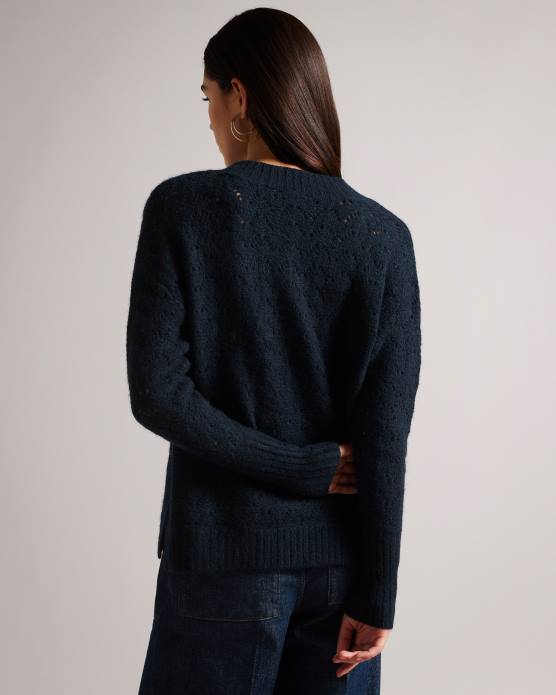 Ted Baker femmes 60VD444 vêtements pull col v jackeiy marine