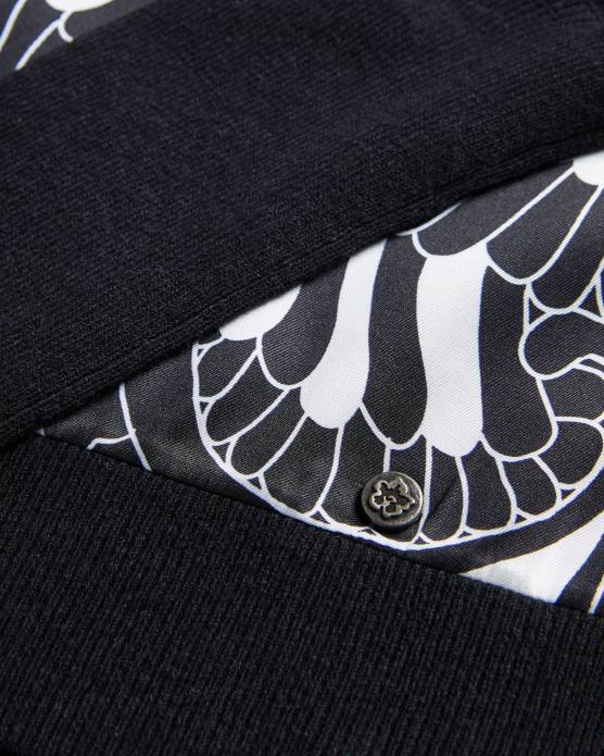 Ted Baker femmes 60VD47 vêtements pull sicell tissé sur le devant noir