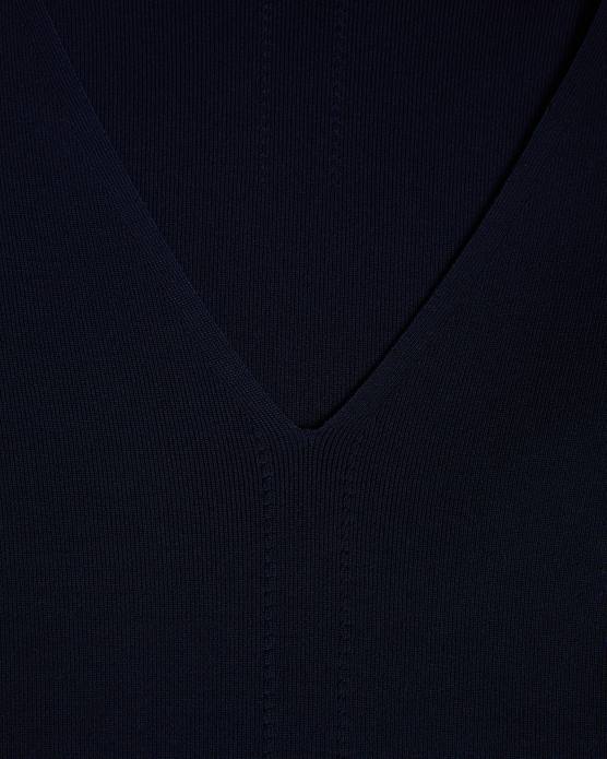 Ted Baker femmes 60VD404 vêtements Cileste - Haut en maille coupe slim à col en V bleu foncé