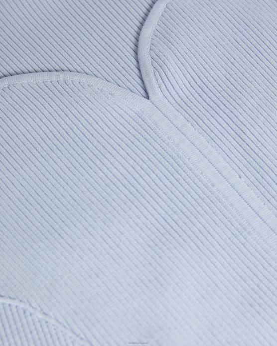 Ted Baker femmes 60VD436 vêtements Helenh - Haut tricoté à décolleté en cœur bleu bébé