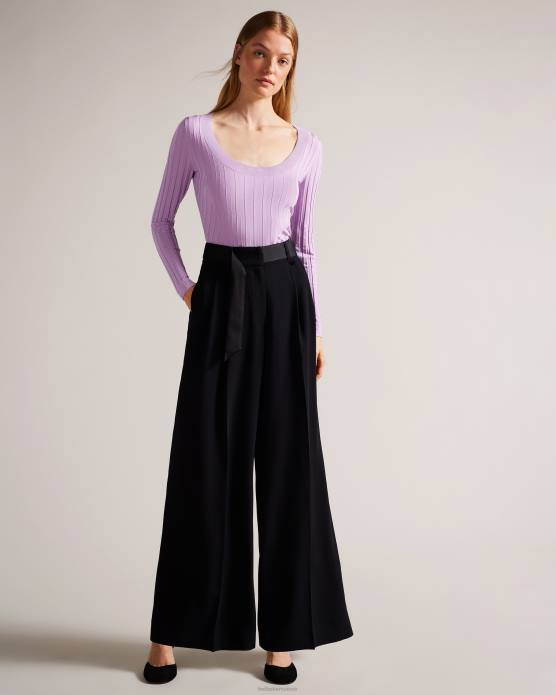 Ted Baker femmes 60VD46 vêtements jolia - haut en maille technique côtelée lilas