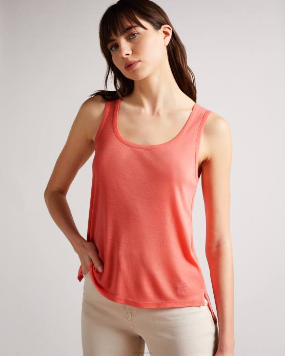 Ted Baker femmes 60VD420 vêtements débardeur en jersey coupe facile derien corail
