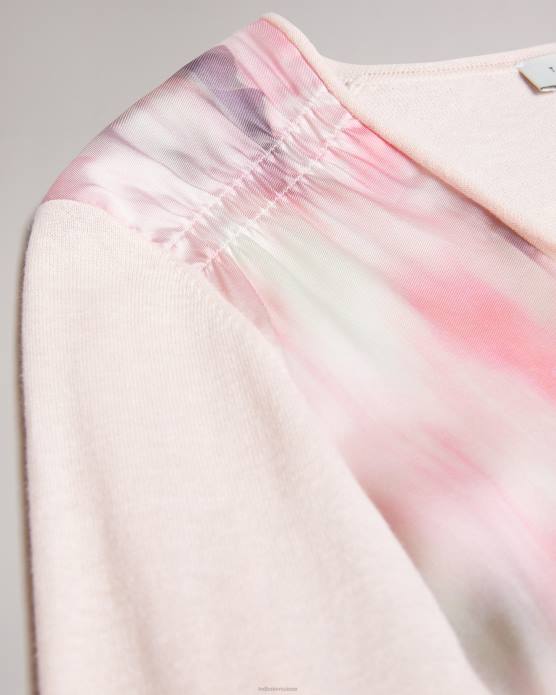 Ted Baker femmes 60VD147 vêtements Lusindi pull tissé à col en V sur le devant corail