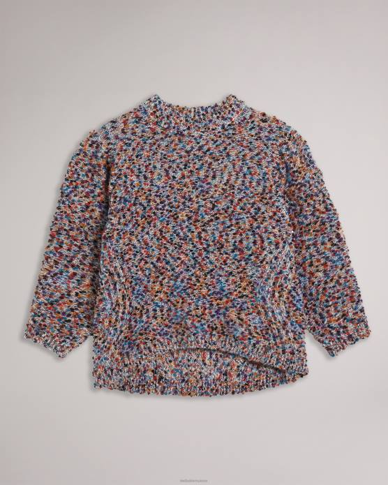 Ted Baker femmes 60VD460 vêtements Ellinai - Pull bouclé à manches extrêmes noir