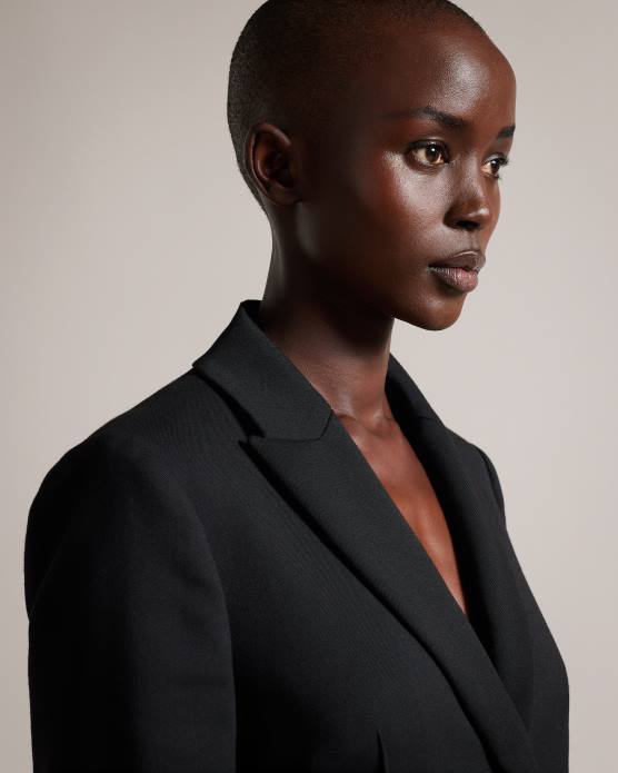 Ted Baker femmes 60VD224 vêtements fritta - blazer long à simple boutonnage noir