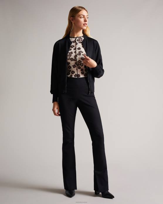 Ted Baker femmes 60VD534 vêtements cardigan en maille à dos tissé millieo noir