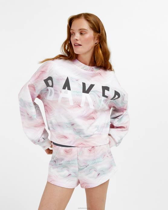 Ted Baker femmes 60VD628 vêtements Adessa - Pull à logo tie-dye rose clair