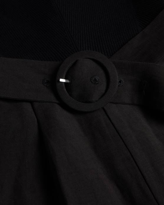 Ted Baker femmes 60VD32 vêtements Tabbiaa - Combinaison large à corsage en maille noir