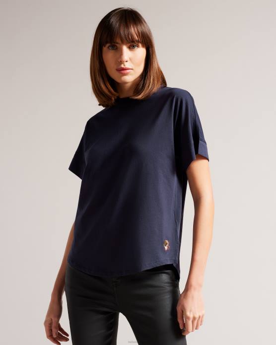 Ted Baker femmes 60VD491 vêtements erisana t-shirt à manches pour adultes coupe facile marine