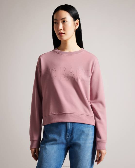 Ted Baker femmes 60VD500 vêtements sweat à logo Lorito rose foncé