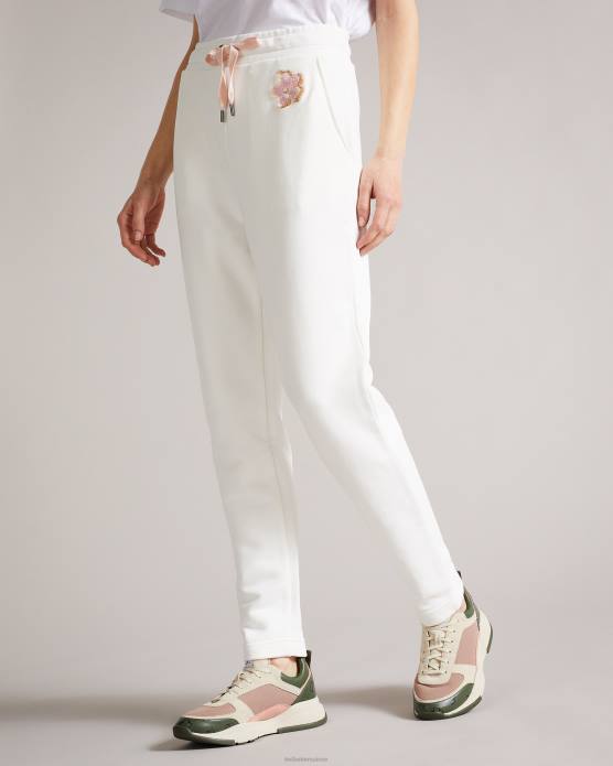 Ted Baker femmes 60VD637 vêtements bas de jogging dorrine magnolia ton sur ton blanc