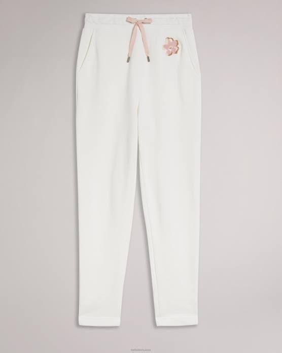 Ted Baker femmes 60VD637 vêtements bas de jogging dorrine magnolia ton sur ton blanc