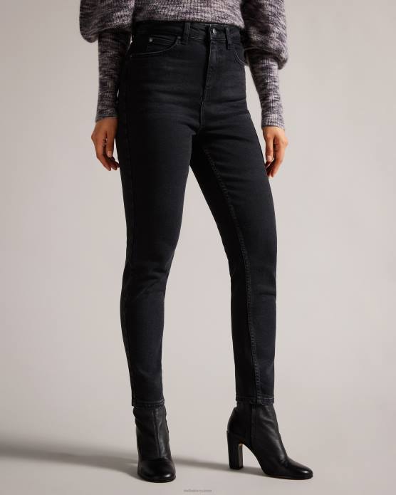 Ted Baker femmes 60VD121 vêtements poppiyy - jean skinny noir délavé noir