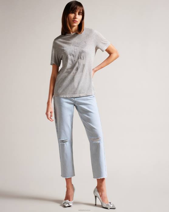 Ted Baker femmes 60VD360 vêtements Chrishl - Jean coupe droite à la cheville lavage léger