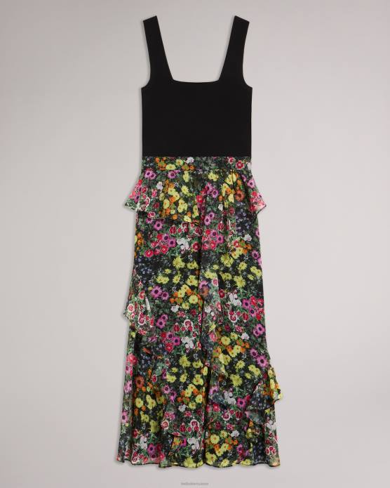 Ted Baker femmes 60VD13 vêtements Jennias - Robe corsage en tricot avec jupe à volants noir